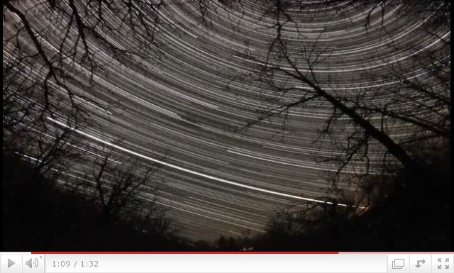 Milky Way Time Lapse over Morden Manitoba: Composite with Star Trails