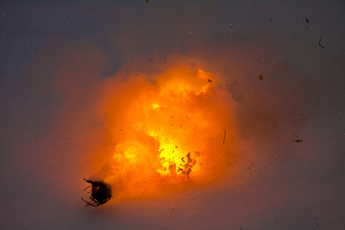 Firecracker exploding